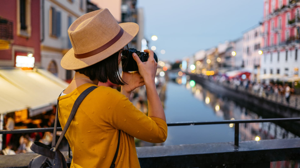 Girl taking a picture