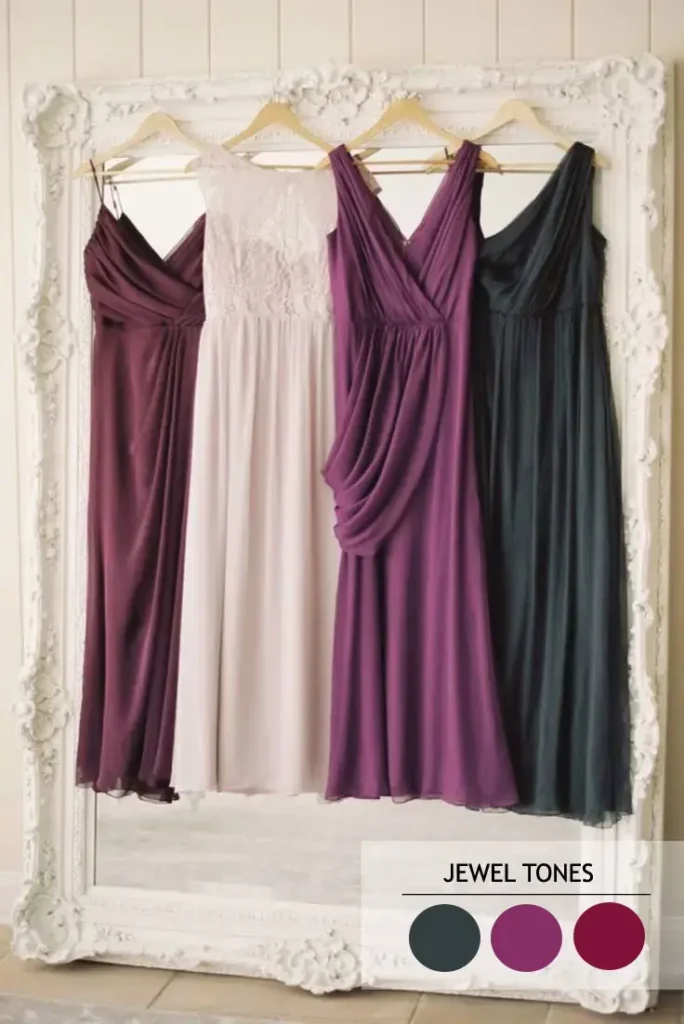 Jewel Tones: Emerald, Burgundy, Navy