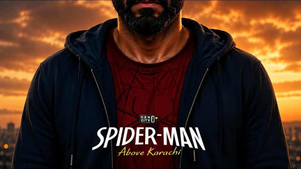 spider-man above karachi by sibghat shaikh