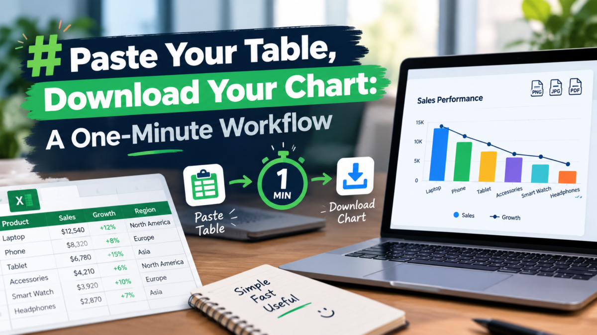 Paste Your Table, Download Your Chart: A One-Minute Workflow